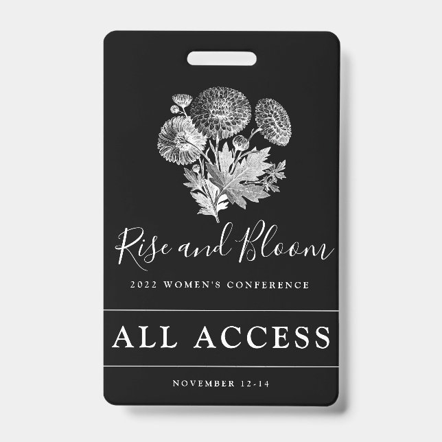 Custom Event VIP All Access Womens Conference ID Badge (Front)