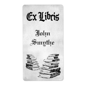 Custom Ex Libris Vintage Books Bookplate Labels