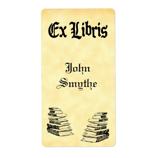 Custom Ex Libris Vintage Books Tags Shipping Label