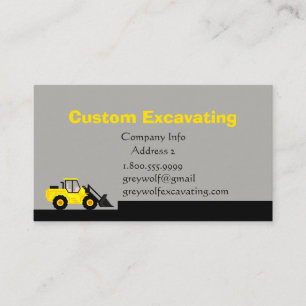 Custom Excavating Custom Business Card