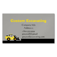 Custom Excavating Custom Business Card
