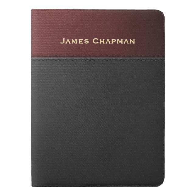 Custom Executive Men's Leather-Look Large Moleskin Extra Large Moleskine Notebook (Front)