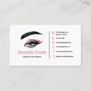 Custom Eye Lash Extension Business Card