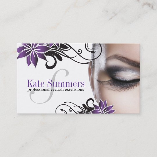 Custom Eye Lash Extensions Business Cards Zazzle Co Uk