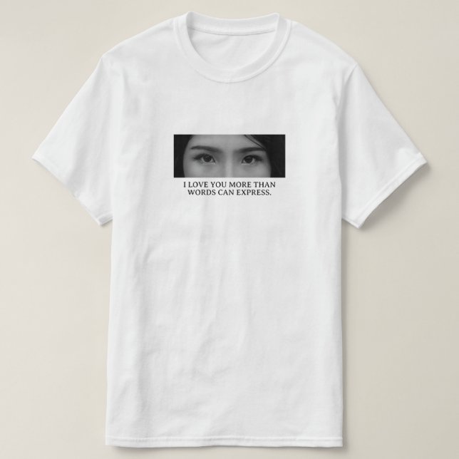 Custom Eyes Image & Name | Fully Personalized  T-Shirt (Design Front)