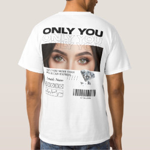 Custom Eyes Image & Name Fully Personalized T-Shirt