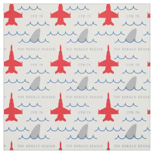 Custom FA-18 Shark Fin Party Shirt Pattern Fabric