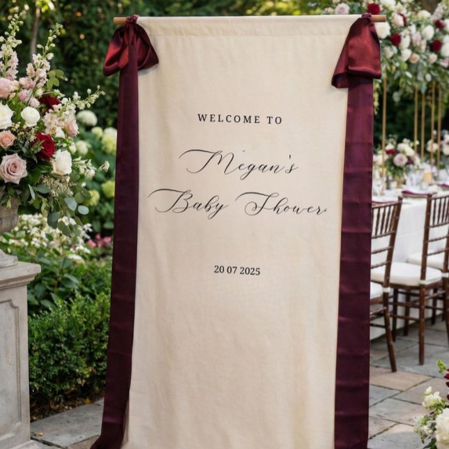 Custom Fabric Baby Shower Sign • Modern  (Creator Uploaded)