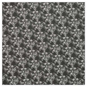 Custom Fabric-Black & White Floral Fabric