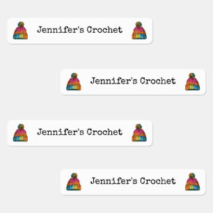 Custom Fabric Clothing Labels Crochet Wooly Hat