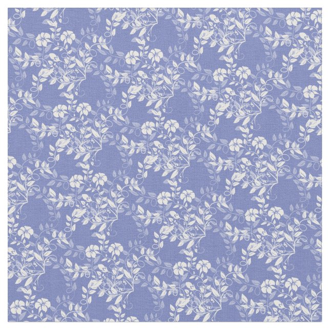 Custom Fabric-Lavender & White Floral Fabric (Close Up)
