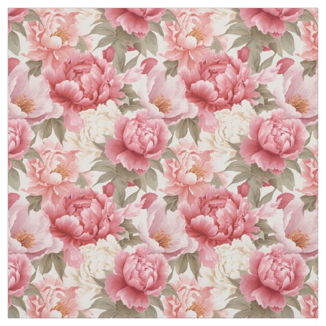 Custom Fabric-Pink Peony Fabric (Swatch)