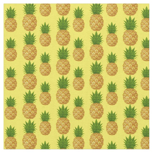 Custom Fabric-Tropical Pineapple Fabric (Close Up)