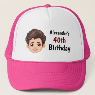 Custom Face 30th 40th 50th 60th 70 Birthday Squad Trucker Hat