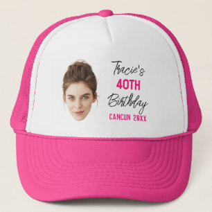 Custom Face 30th 40th 50th 60th 70 Birthday Squad Trucker Hat