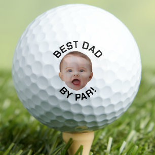 Custom Face Best Dad By Par New Dad Personalised Golf Balls