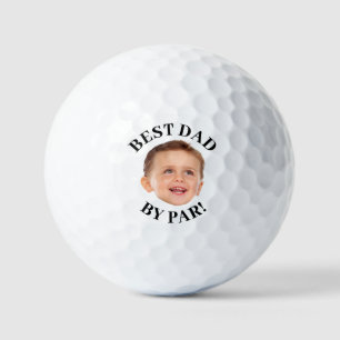 Custom Face Best Dad By Par New Dad Personalised Golf Balls