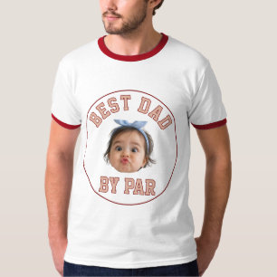 Custom Face Best Dad By Par New Dad Personalised T-Shirt