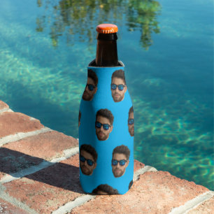 Custom Face Birthday Favors Bachelor Party Bottle Cooler