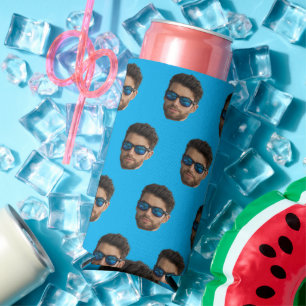 Custom Face Birthday Favors Bachelor Party Seltzer Can Cooler
