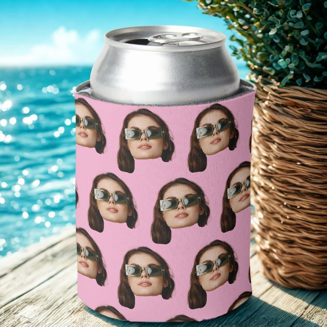 Custom Face Birthday Favours Bachelor Party Can Cooler (Creator Uploaded)
