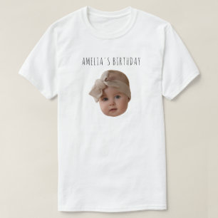 Custom Face Birthday Funny Birthday Matching Party T-Shirt