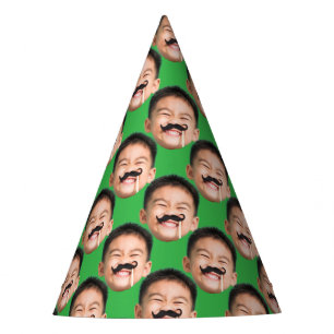 Custom Face Birthday Green Party Hat