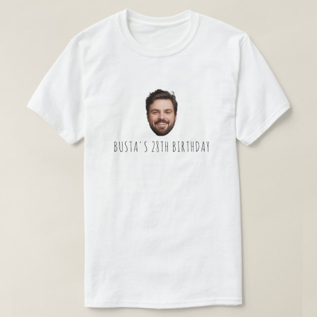 Custom Face Birthday Party Personalised Birthday  T-Shirt (Design Front)