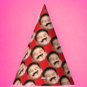Custom Face Birthday Red Party Hat