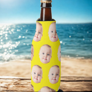 Custom Face Can Cooler, Personalised Face Photo Bottle Cooler