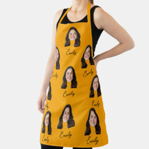 Custom Face Chef Kitchen Funny Gift For Women Men Apron