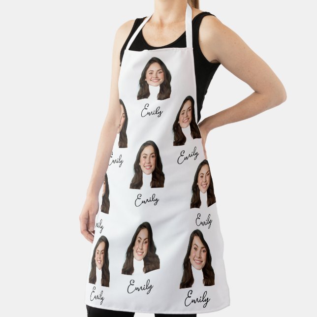 Custom Face Chef Kitchen Funny Gift For Women Men Apron (Insitu)
