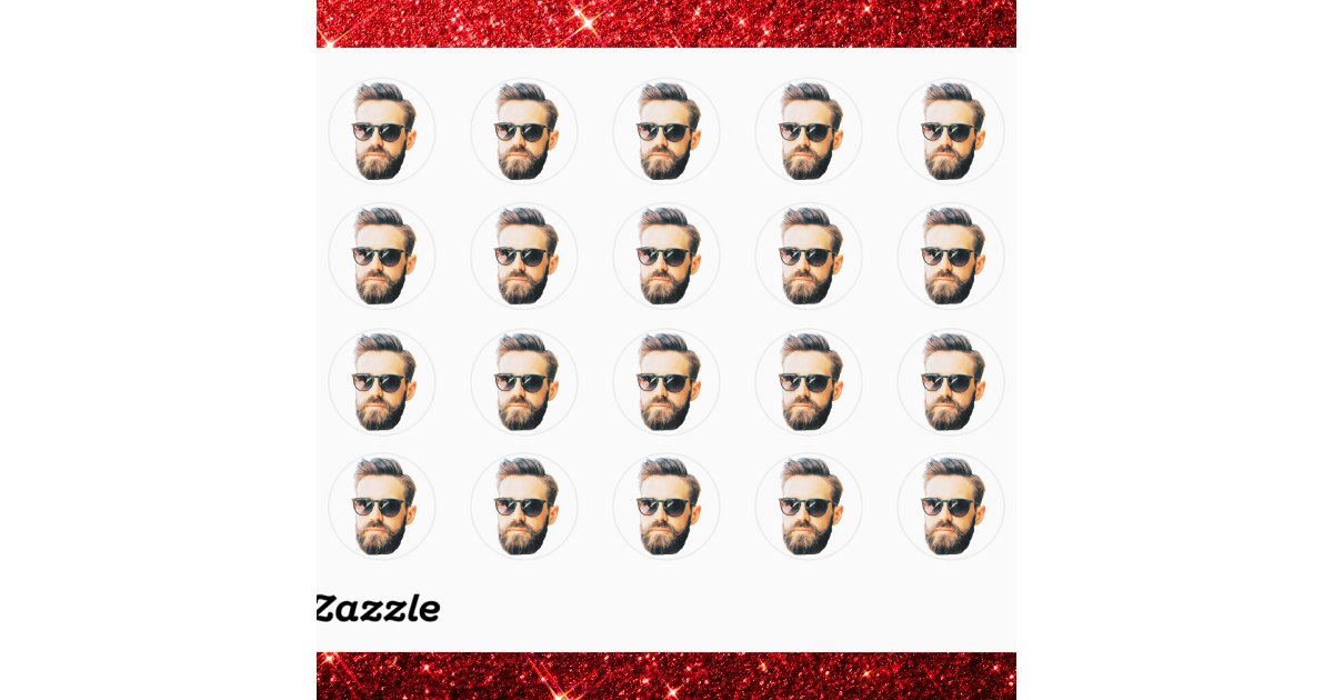 Custom Face Classic Round Sticker | Zazzle