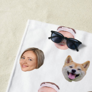 Custom Face, Custom Photo, Family Gift Beach Towel