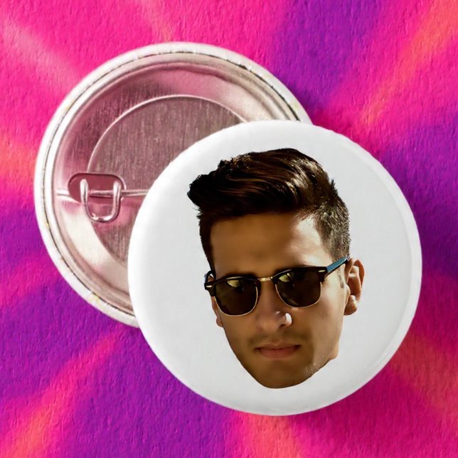 Custom Face Cutout Bachelorette Party Birthday 3 Cm Round Badge (Creator Uploaded)