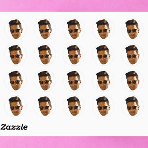 Custom Face Cutout Bachelorette Party Birthday Classic Round Sticker