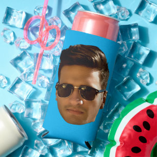 Custom Face Cutout Bachelorette Party Birthday Fun Seltzer Can Cooler