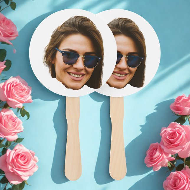 Custom Face Cutout Bachelorette Party Birthday Hand Fan (Creator Uploaded)