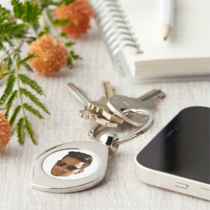 Custom Face Cutout Bachelorette Party Birthday Key Ring