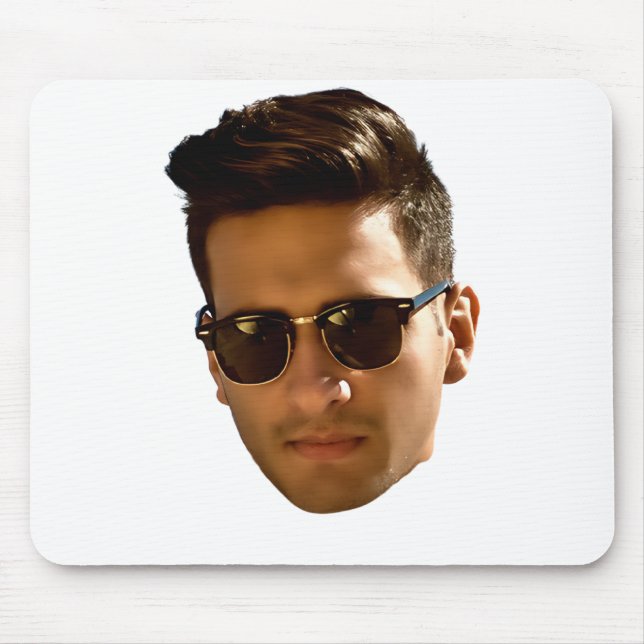 Custom Face Cutout Bachelorette Party Birthday Mouse Mat (Front)