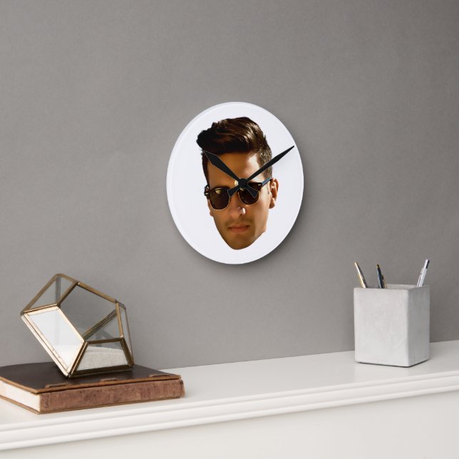 Custom Face Cutout Bachelorette Party Birthday Round Clock (Office)