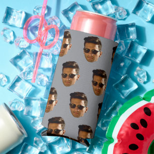 Custom Face Cutout Bachelorette Party Birthday Seltzer Can Cooler