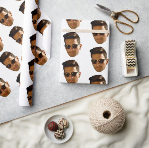 Custom Face Cutout Bachelorette Party Birthday Wrapping Paper