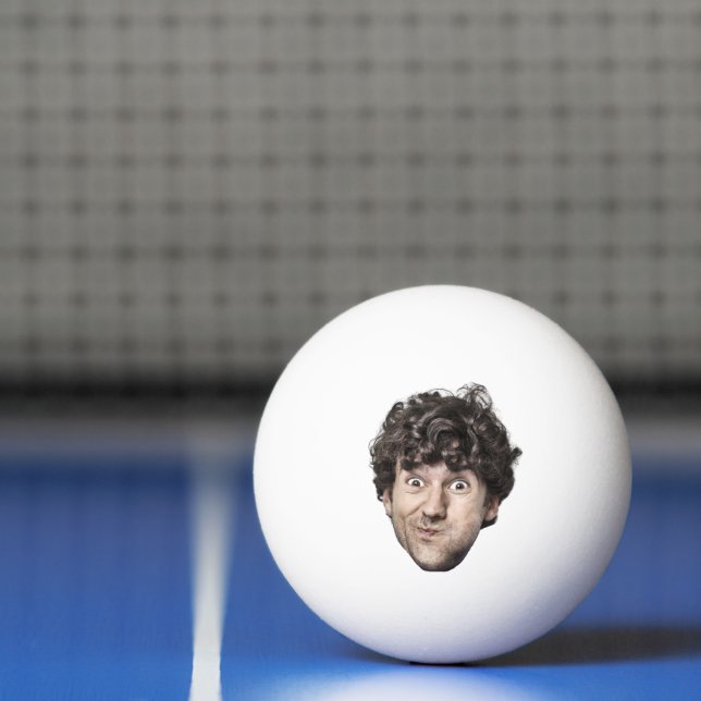 Custom Face Funny Beer Bachelor Party Personalised Ping Pong Ball (Net)
