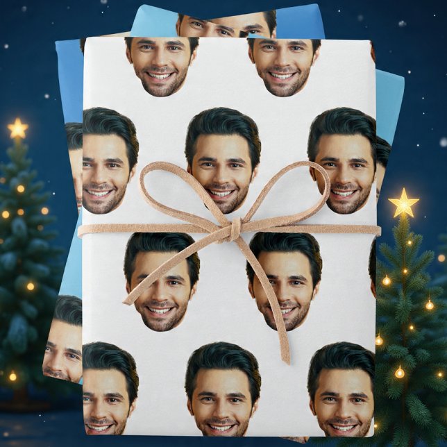 Custom Face | Funny Custom Heads Photo Gift Wrap (Creator Uploaded)