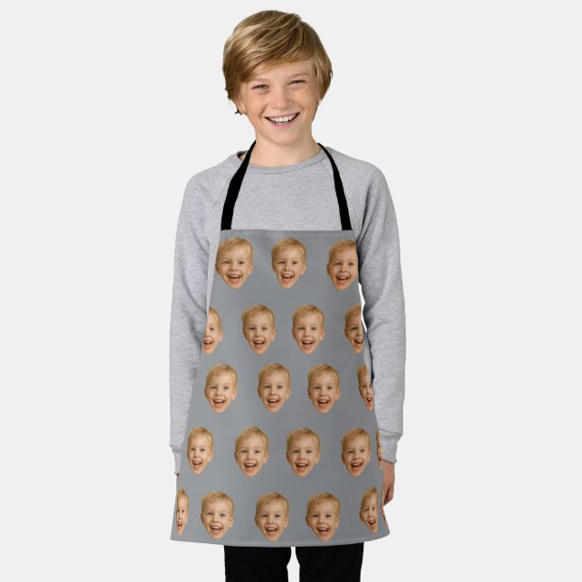 Custom Face Gift, Personalised Face Photo, Family Apron (Worn)