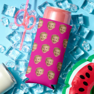 Custom Face Gift, Personalised Face Photo, Family Seltzer Can Cooler