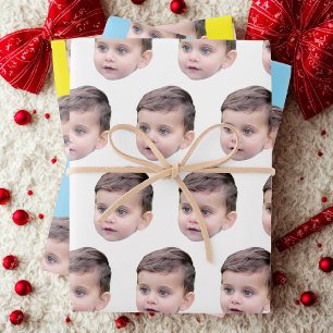 Custom Face Gift Wrap Funny Custom Heads Photo