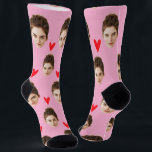 Custom Face Girlfriend Boyfriend Birthday Gift Him Socks<br><div class="desc">Custom Face Girlfriend Boyfriend Birthday Gift Him Socks</div>