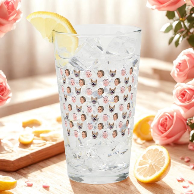 Custom Face Glas, Custom Photo Glass, Family Gift  Glass (Creator Uploaded)